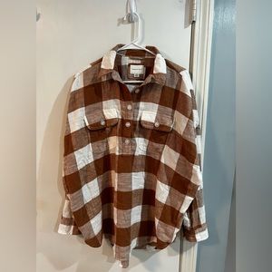 Women’s oversized popover flannel